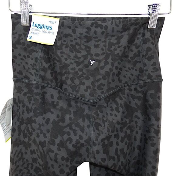 NWT Old Navy S Powersoft Leopard Leggings Extra High Rise Athleisure Gymcore - Picture 7 of 14